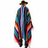 Mexican Serape Blanket - Rainbow