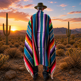 Mexican Serape Blanket - Rainbow