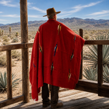 Red Mexican Thunderbird Blanket – Desert Flame