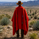 Red Mexican Thunderbird Blanket – Desert Flame