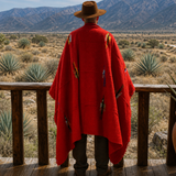 Red Mexican Thunderbird Blanket – Desert Flame