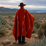 Rust Mexican Thunderbird Blanket – Desert Ember