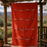 Rust Mexican Thunderbird Blanket – Desert Ember