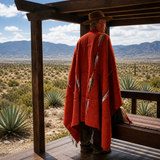 Rust Mexican Thunderbird Blanket – Desert Ember
