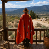 Rust Mexican Thunderbird Blanket – Desert Ember