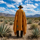 Mustard Mexican Thunderbird Blanket – Desert Amber