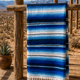Mexican Serape Blanket - Sky Rainbow