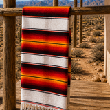 Mexican Serape Blanket - Sky Rainbow