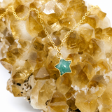 Amazonite Star Gold Necklace