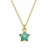 Amazonite Star Gold Necklace