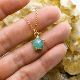 Amazonite Star Gold Necklace