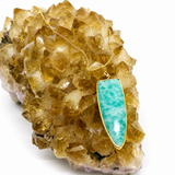 Amazonite Arrowhead Pendant Necklace with Gold Filled Chain