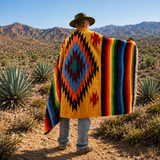 Mustard Mexican Aztec Diamond Blanket – Golden Sky