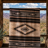 Mexican Wool Aztec Blanket – Desert Shadow