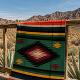 Teal Mexican Aztec Diamond Blanket – Ocean Depth
