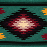 Teal Mexican Aztec Diamond Blanket – Ocean Depth