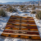 Mexican Wool Aztec Blanket XL – Golden Earth