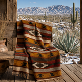 Mexican Wool Aztec Blanket XL – Golden Earth