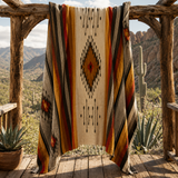 Mexican Wool Aztec Blanket XL – Golden Desert