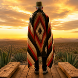 Rust Mexican Aztec Diamond Blanket – Ember Sand