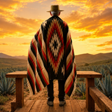 Rust Mexican Aztec Diamond Blanket – Ember Sand