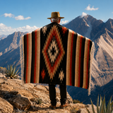 Rust Mexican Aztec Diamond Blanket – Ember Sand