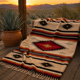 Rust Mexican Aztec Blanket XL – South West Sunset