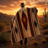Rust Mexican Aztec Blanket XL – South West Sunset