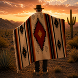 Rust Mexican Aztec Blanket XL – South West Sunset