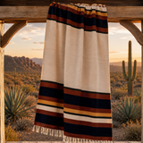 Mexican Wool Aztec Blanket – Desert Stone