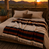 Mexican Wool Aztec Blanket – Desert Stone