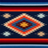 Steel Blue Mexican Aztec Diamond Blanket – Rainbow Sky