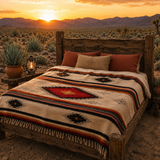 Rust Mexican Aztec Blanket XL – South West Sunset