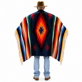 Navy Mexican Aztec Diamond Blanket – Midnight Sky
