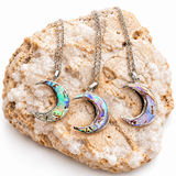 Abalone Moon Necklace – Gold and Silver Lunar Jewelry