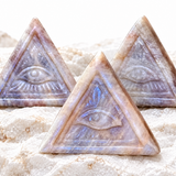 Moonstone Carving of the Mystic Star Evil Eye