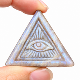 Moonstone Carving of the Mystic Star Evil Eye