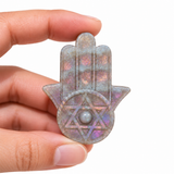 Labradorite Carving of Hamsa Hand