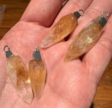 Citrine Point Sterling Silver Necklace