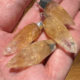 Citrine Point Sterling Silver Necklace