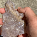 Golden Moonstone Crystal Ganesh Carving