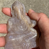Golden Moonstone Crystal Ganesh Carving