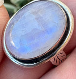 Moonstone Oval Shape Sterling Silver Ring