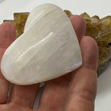 Golden Rainbow Moonstone Crystal Heart Carving