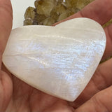 Rainbow Moonstone Crystal Heart Carving