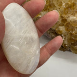 Rainbow Moonstone Palm Stone Crystal for Calming & Lunar Energy