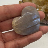 Golden Moonstone Heart Crystal Carving
