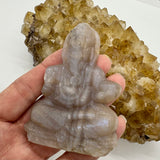 Golden Moonstone Crystal Ganesh Carving