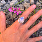Moonstone Oval Shape Sterling Silver Ring