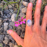 Moonstone Oval Shape Sterling Silver Ring